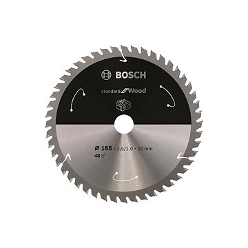 

BOSCH Pilový kotouč Standard for Wood pro aku pily 165 × 1,5/1 × 20 T48 2.608.837.687