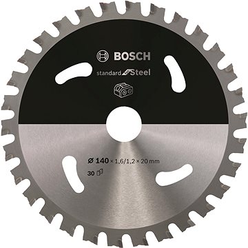 

BOSCH Pilový kotouč Standard for Steel pro akumulátorové pily 140 × 1,6/1,2 × 20 T30 2.608.837.747