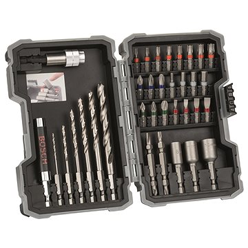 

BOSCH 35dílná sada spirálových vrtáků HSS a šroubovacích nástavců Extra Hard