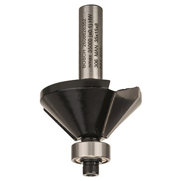 

BOSCH Fazetovací fréza, 8 mm, B 11 mm, L 14,7 mm, G 56 mm, 45° 2.608.628.352