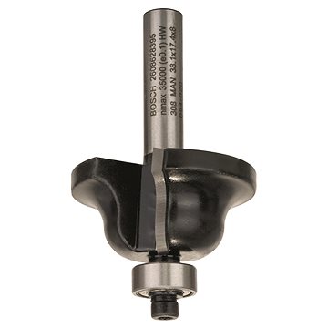

BOSCH Fréza na tvorbu hran B, 8 mm, R1 6,3 mm, B 12,7 mm, L 17 mm, G 61 mm 2.608.628.395