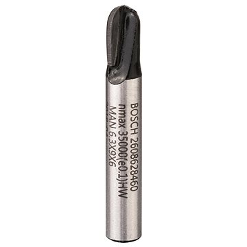 

BOSCH Žlábkovací fréza, 6 mm, R1 3,2 mm, D 6,35 mm, L 9,1 mm, G 40 mm 2.608.628.460