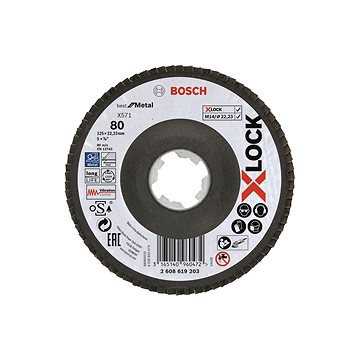

BOSCH Best for Metal X-LOCK, šikmá verze, fíbrová deska, O 125 mm, G 80, X571 2.608.619.203