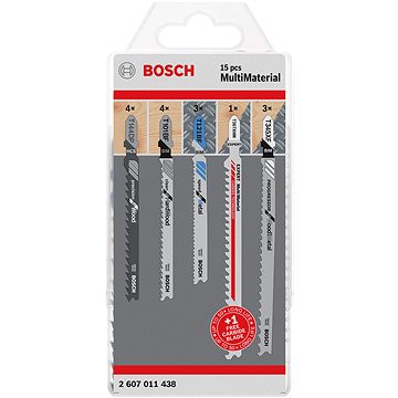 

BOSCH 15dílná sada pilových plátků se stopkou propráci s více materiály 2.607.011.438