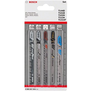 

BOSCH 5dílná sada pilových plátků All rounder se stopkou T 2.608.667.856