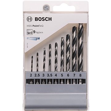 

BOSCH 9dílná sada spirálových vrtáků HSS PointTeQ Hex 2–8 mm 2.607.002.826