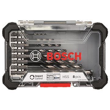 

BOSCH 8dílná sada spirálových vrtáků HSS Impact Control 2.608.577.146