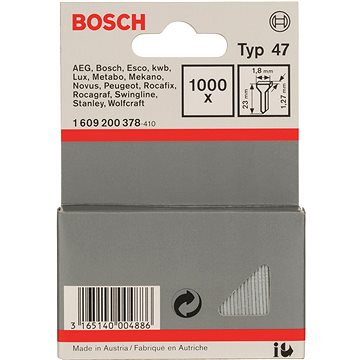 

BOSCH Hřebíčky, typ 47 1,8 × 1,27 × 23 mm 1.609.200.378