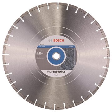 

BOSCH Diamantový dělicí kotouč Standard for Stone 450 x 25,40 x 3,6 x 10 mm 2.608.602.605
