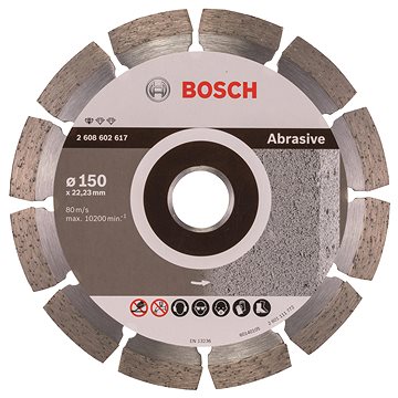 

BOSCH Diamantový dělicí kotouč Standard for Abrasive 150 x 22,23 x 2 x 10 mm 2.608.602.617