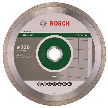 

BOSCH Diamantový dělicí kotouč Best for Ceramic 230 x 25,40 x 2,4 x 10 mm 2.608.602.637