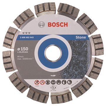 

BOSCH Diamantový dělicí kotouč Best for Stone 150 x 22,23 x 2,4 x 12 mm 2.608.602.643