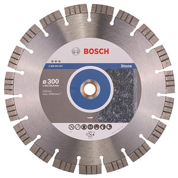 

BOSCH Diamantový dělicí kotouč Best for Stone 300 x 20,00+25,40 x 2,8 x 15 mm 2.608.602.647