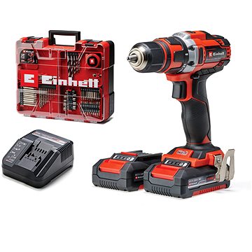 

EINHELL Vrtačka AKU TE-CD 18/40 Li + 69 Kit, 4513934 (2x2 Ah)