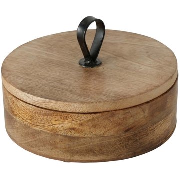 

Boltze Kulatá krabička Kabir, mangové dřevo 19 cm