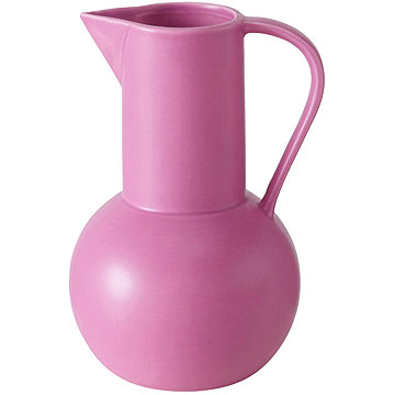 

Boltze Růžová dekorační váza Zuky z matné kameniny, 25 cm