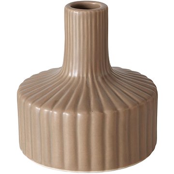 

Boltze Pruhovaná váza LIBELLY, 11 cm, nude