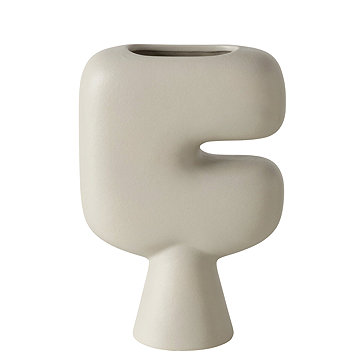 

Boltze Hliněná váza PASU, 23 cm, béžová