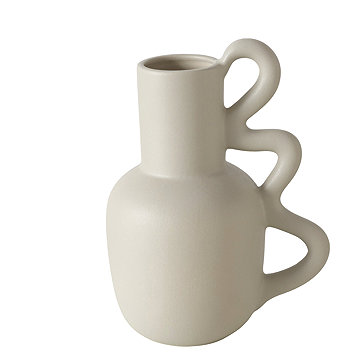 

Boltze Hliněná váza REVES, 24 cm, béžová