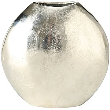

Boltze Kovová váza FLAIRE, 22 cm, kulatá, stříbrná