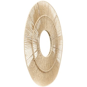 

Boltze Dekorativní zrcadlo v tkaném rámu Maral, průměr 75 cm