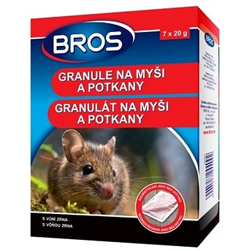 

BROS Rodenticid - granule na myši a potkany, 7 x 20 g