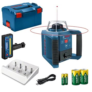 

BOSCH Professional Stavební rotační laser GRL 300 HV + LR 45 Lboxx, 0.601.061.506
