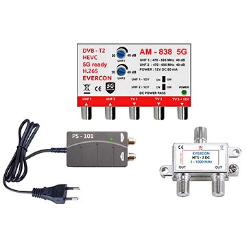 

EVERCON anténní set pro 4 TV 838-101-4 5G pro DVB-T2