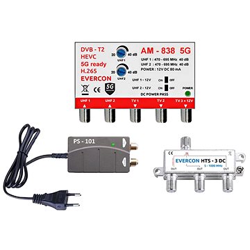 

EVERCON anténní set pro 5 TV 838-101-5 5G pro DVB-T2