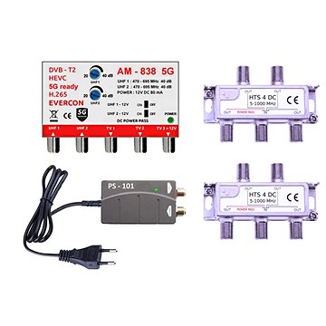 

EVERCON anténní set pro 9 TV 838-101-9 5G pro DVB-T2
