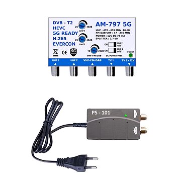 

EVERCON anténní set pro 2 TV 797-101-2 pro DVB-T2