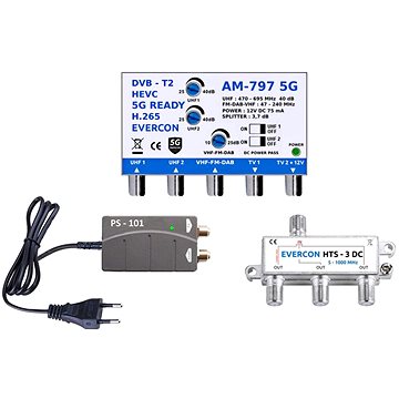 

EVERCON anténní set pro 4 TV 797-101-4 pro DVB-T2