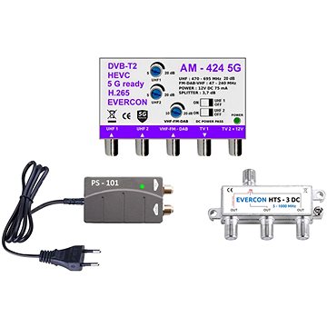 

EVERCON anténní set 20 dB pro 4 TV 424-101-4