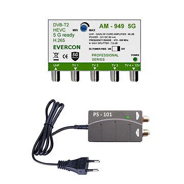 

EVERCON anténní set pro 4 TV 949-101-4 pro DVB-T2