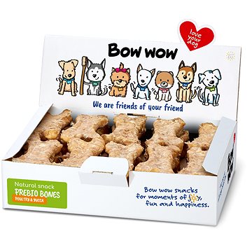 

Bow wow Super Natural Prebio kosti drůbež a yucca 30 ks