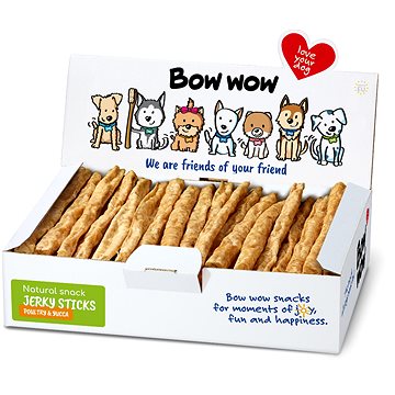 

Bow wow Super Natural Jerky tyčinky drůbež a yucca 50 ks