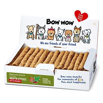 

Bow wow Meaty Natural masové tyčinky hovězí a kolagen 50 ks