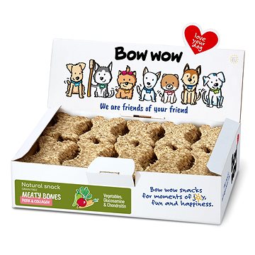 

Bow wow Meaty Natural masové kosti vepřové a kolagen 30 ks