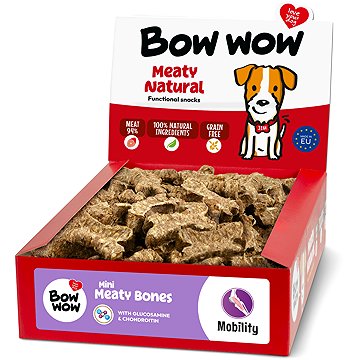 

Bow wow Meaty Natural Mini masové kostičky vepřové a zelenina 1000 g