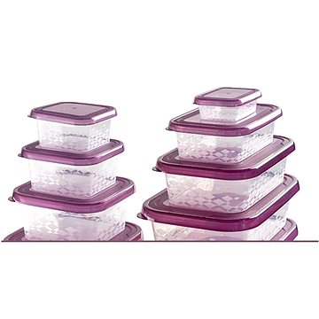 

Branq Sada dóz na potraviny Ori purple 4ks – čtvercová