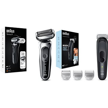 

Braun Series 7 71-S1000s Elektrický Holicí Strojek + Braun Sada Pro Péči O Tělo 3 BG3350 pro muže