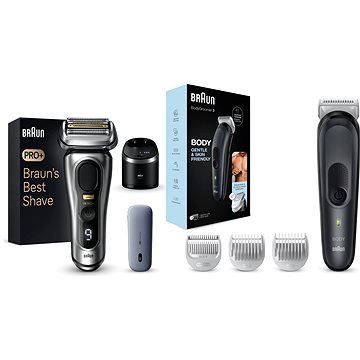 

Braun Series 9 PRO+ Wet&Dry + Braun Sada Pro Péči O Tělo 3 BG3350 pro Muže