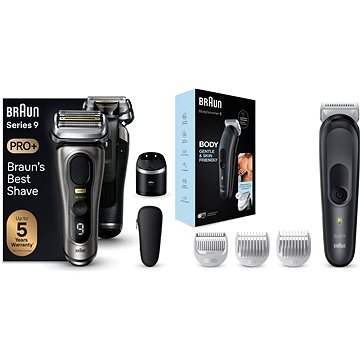 

Braun Series 9 PRO+ Wet & Dry + Braun Sada Pro Péči O Tělo 3 BG3350 pro muže