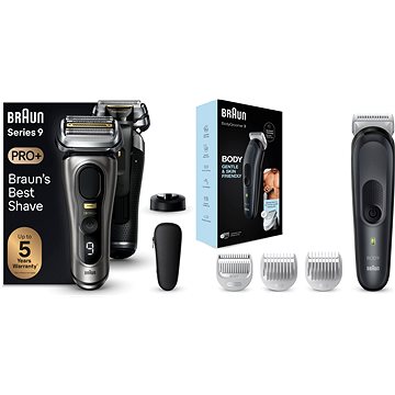 

Braun Series 9 PRO+ Tmavě šedý + Braun Sada Pro Péči O Tělo 3 BG3350 pro muže