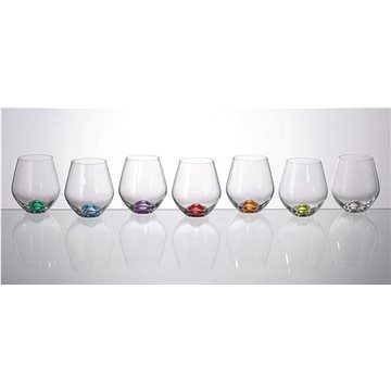 

Bohemia Royal Crystal Sklenice na vodu 6 ks 500 ml TORI, barevné dno