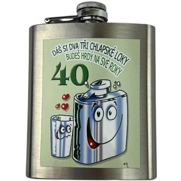 

DIVJA Dárková placatka Dáš si dva tři chlapské loky - 40tka 200 ml