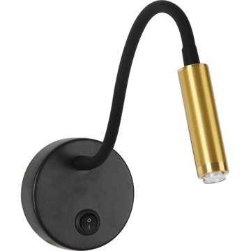 

BRILAGI LED Stmívatelná flexibilní nástěnná lampa MAYA 1 × G9/4W/230V černá/zlatá, žárovka součástí