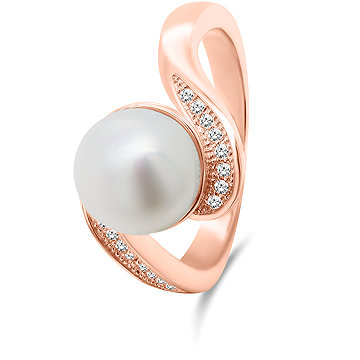 

Brilio Silver Bronzový prsten s pravou perlou RI061R 58 mm (Ag925/1000, 3,52 g)