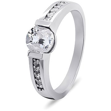 

Brilio Silver Stříbrný prsten s čirým zirkonem RI022W 50 mm (Ag925/1000, 1,95 g)