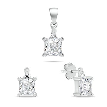 

Brilio Silver Stříbrný set šperků se zirkony SET260W (náušnice, přívěsek) (Ag925/1000, 3,78 g)